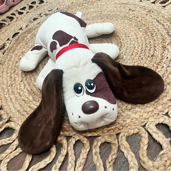 Hasbro Other - Pound Puppies Plush 17" Hasbro White with Spots with Name Tag Collar Stuffed